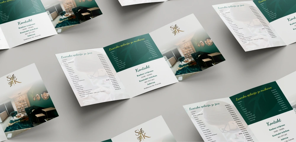 Moderna i Luksuzna šestostrana brošura za klijenta u Sarajevu