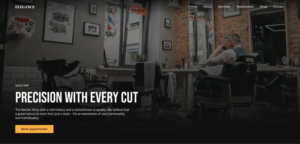 Web stranica za frizerski salon Elegance