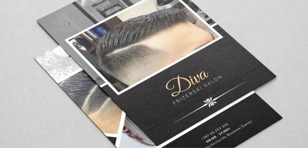 Izrađeni letak za frizerski salon Diva iz Bosanskog Šamca u BiH