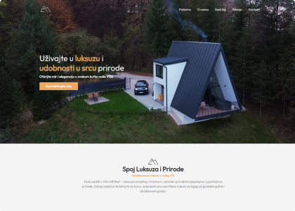 Završeni projekt web dizajna i razvoja – kvaliteta prilagođena potrebama klijenta Vila Hill Rest